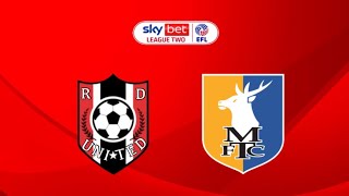 RD United v Mansfield TownEFL League 2Match Day 18  221123 [upl. by Bamford]