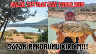 SAZAN REKORUMU KIRDIMSazan TUTMAKTAN YORULDUMcarping fishing sazan carp [upl. by Idnar]