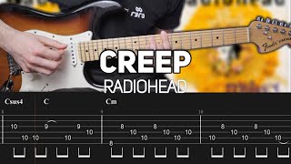 Radiohead  Creep Guitar lesson with TAB [upl. by Irahcaz145]