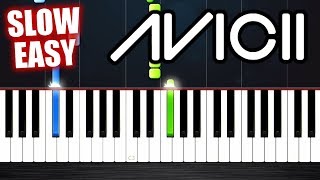 Avicii  Levels  SLOW EASY Piano Tutorial by PlutaX [upl. by Roos928]