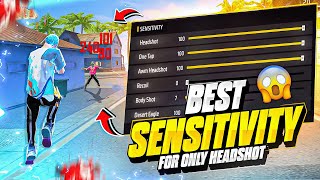 Best Sensitivity Setting For Headshot  Free Fire Secret Trick 2023  FireEyes Gaming [upl. by Keifer415]