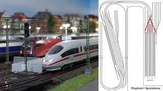 Moderne MärklinH0Anlage Update 1  Überblick mit Gleisplan – Modellbahn mit Oberleitung ICE [upl. by Nyliahs]