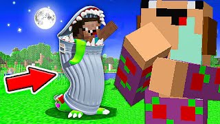 NOOBS VS CREEPYPASTA  CASA DE BOTE DE BASURA  MINECRAFT [upl. by Acillegna]