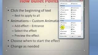 Custom Animation in PowerPoint 2007 [upl. by Alokin]