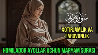 Homilador Ayollar Uchun Maryam Surasi Xotirjamlik va Farovonlik [upl. by Florida256]