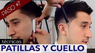 Como hacer patillas Finas en punta o cuadradas  Paso 7 ➤ Corte de Cabello Para hombre [upl. by Rather]