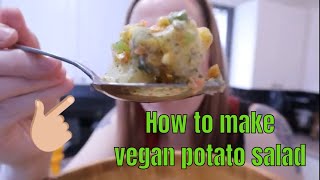 Vegan Cooking Demo  How to make vegan potato salad 🍠🍠 [upl. by Jozef]