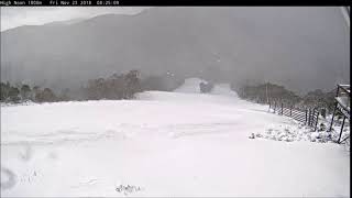 Snow falling  Thredbo Ski Resort Australia 23rd November 2018 [upl. by Hoashis]