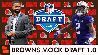 2024 Browns Mock Draft Full 7Round Cleveland Browns NFL Mock Draft [upl. by Nirtiac99]