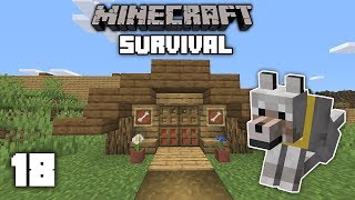 Minecraft 114 Survival Lets Play  I GOT A DOG DogHouse Build  Ep 18 [upl. by Magree934]