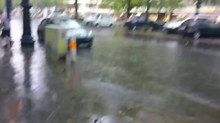 Berlin Unwetter mit starken Regenfällen Kudamm [upl. by Defant353]