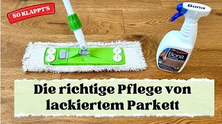 Pflegereinigung von lackiertem Parkett [upl. by Ayot]