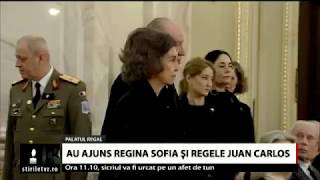 Sosirea la Palatul Regal al Regelui Juan Carlos I și a Reginei Sofia ai Spaniei [upl. by Eldwon]