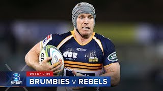 Brumbies v Rebels  Super Rugby 2019 Rd 1 Highlights [upl. by Anitsej]