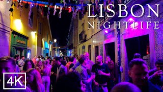 Nightlife in Lisbon Portugal  BAIRRO ALTO Lisboa MAY 2022  4K ASMR [upl. by Ruskin]