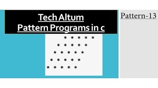 Pattern Program in C  Rhombus Pattern  Pattern 13 [upl. by Hairas]