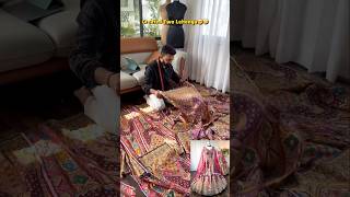 Lehenga Making Process  Multi color Jacard Fabric with Real Mirror work Lehenga choli for Wedding [upl. by Struve]