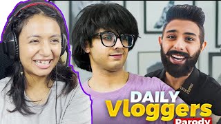 REACTING ON CarryMinati DAILY VLOGGERS PARODY [upl. by Gilberto630]