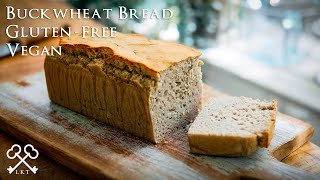 Buckwheat Bread  5ingredients Gluten Free Vegan NoKnead [upl. by Ytomit]