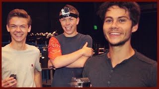 Maze Runner Cast Challenge  with Dylan OBrien and Thomas BrodieSangster [upl. by Aurie]