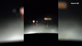 quotThe car is shakingquot Reported tornado passes over car along Interstate 35 in Cooke County Texas [upl. by Neela557]