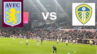 Aston Villa Vs Leeds United Vlog  Villa hold firm to beat struggling leeds [upl. by Neelyad]