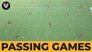 Passing Games  3 Variations  Soccer Drills  Football Training [upl. by Laohcin]