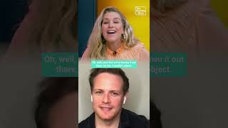 Outlander star Sam Heughan leaves TMS presenter blushing quotAre you angling for a datequot [upl. by Macmahon]