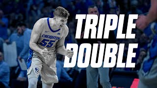 Every Point Rebound and Assist from Baylor Scheiermans TripleDouble vs Georgetown 21324 [upl. by Ydahs]