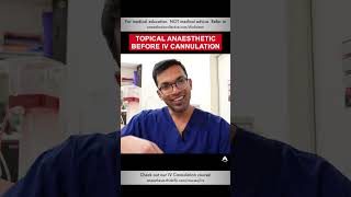 Topical Anaesthetic Before IV Cannulation  shorts ivcannulation anesthesiology nurse [upl. by Fezoj418]