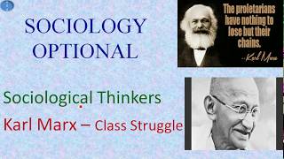 Karl Marx Class Struggle Sociology Optional UPSC CSE [upl. by Tade]