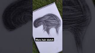 Mens hair sketch charcoal [upl. by Zeuqirdor]