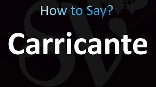 How to Pronounce Carricante Italian [upl. by Akli724]