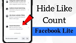 how to hide reaction on facebook lite  hide likes count  easy way [upl. by Pros]