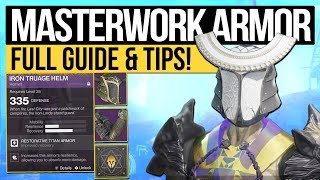 Destiny 2  MASTERWORK ARMOR GUIDE  Upgrading Gear Damage Resistance Best Stats amp Impressions [upl. by Prevot]