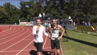 Schweizer Meisterschaften 2016 110m Hürden Final Tobias Furer und Brahian Pena [upl. by Adekram]