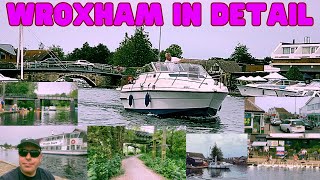 Walk Explore Look Around Wroxham Norfolk Broads UK River Day Hire Boats Bridge Shops Places To Visit [upl. by Ahsim]