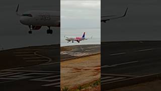 WIZZ AIR AIRBUS A321271NX LANDING at Madeira Airport [upl. by Aracahs]