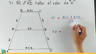 Resolviendo ejercicio sobre trapecio con base media [upl. by Aihcropal210]