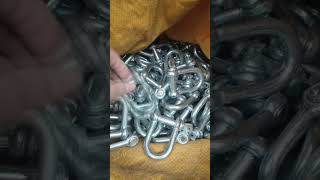 Heavy Duty Steel Screw Pin D shackle for Wire Rope Chain Marine Grade [upl. by Anekam]