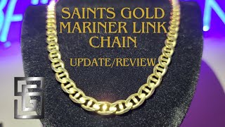 Saints Gold 14k 6mm Mariner Link Chain Update amp Review saintsgoldco [upl. by Farrington]