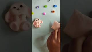 Diy clay rabbitdiy clay adibaplayslime youtubeshorts rabbit [upl. by Ecnarual]