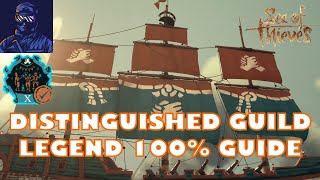 SoT Distinguished Guild Legend CommendationAchievement Guide Sea of Thieves Season 10 [upl. by Esialb507]