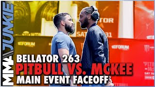 Patricio Freire vs AJ McKee faceoff  Bellator 263 open workouts [upl. by Retnuh653]