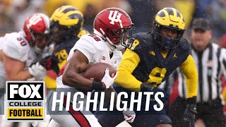 Indiana Hoosiers vs No 2 Michigan Wolverines Highlights  CFB on FOX [upl. by Ojela577]