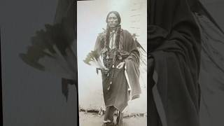 Quanah Parker Comanche Indian Chief holding feathers tepee Native American [upl. by Noyr835]