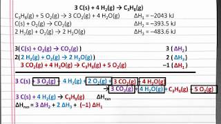 CHEM 101  Using Hesss Law to Calculate Enthalpy Change [upl. by Waldron226]