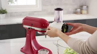 Herstellervideo KitchenAid Zubehör Gemüseschneider [upl. by Haela943]