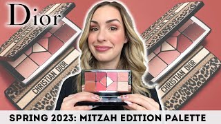 DIOR SPRING 2023 🐆 MITZAH EDITION 10 COULEURS EYESHADOW PALETTE  swatches review comparisons [upl. by Mlohsihc]