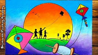 makar sankranti drawing [upl. by Bessy]